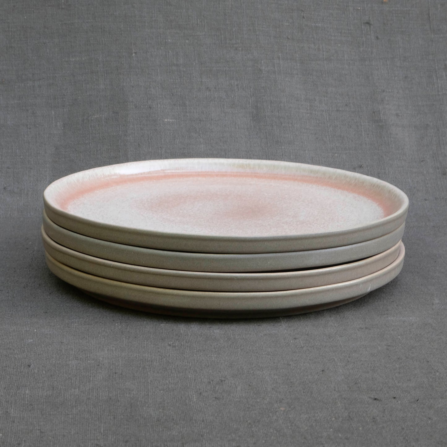 Lietzensee – Brunch in Black & Dusty Rose – 4 Large Plates (with or without Dip Bowls)